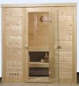 Rubin 5 solid wood sauna - 1.97 x 1.97 x 2.05 m - 5 corner