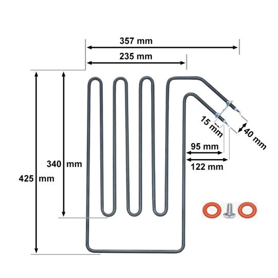 Heater rod suitable for Sepc 95 - 2670 Watt 