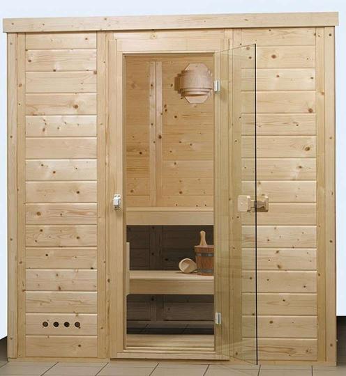 Rubin 5 solid wood sauna - 1.97 x 1.97 x 2.05 m - 5 corner 